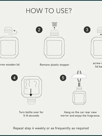 Getting started with my car freshener is simple. This guide shows the five easy steps to safely activate the fragrance and hang it from your rearview mirror for weeks of pleasant aroma.