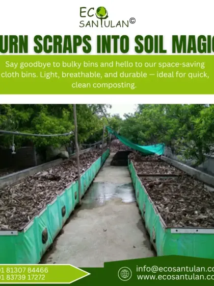 Turn community scraps into soil magic. Our space-saving cloth bins are light, breathable, and durable, making them ideal for quick and clean composting at a larger scale.