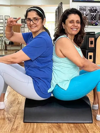Partner work is a great way to connect and have fun. We're always finding new ways to challenge ourselves.
