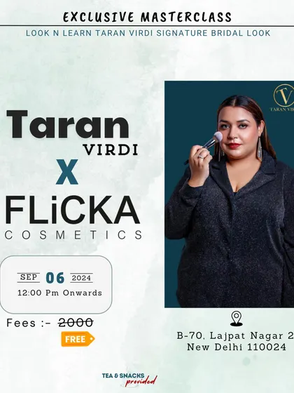 Announcing an exclusive look-and-learn masterclass in collaboration with Flicka Cosmetics, where you can learn my signature bridal look.
