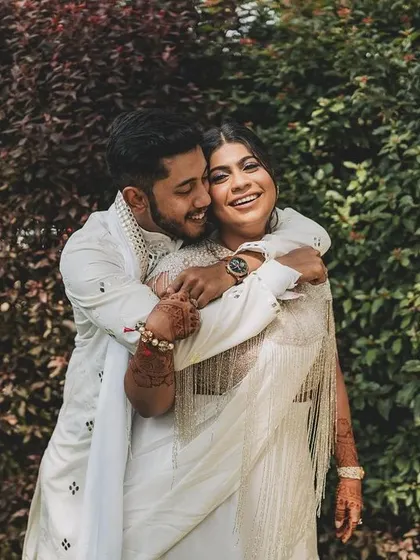 A warm hug during our Haldi ceremony. It's these moments of connection that make a wedding truly special.