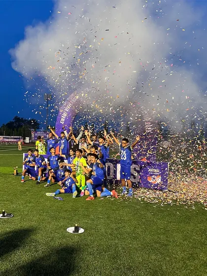This is the feeling of victory. Our U20 team celebrating their back to back national championship win. We don't just teach football; we build champion teams with a winning mentality. This is the result of discipline, teamwork, and relentless hard work.