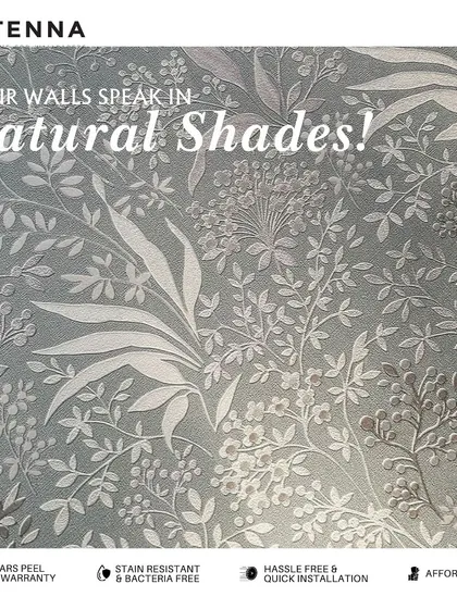 Bring the calming influence of the outdoors into your home with our nature-inspired wallpapers. This floral design in soft, natural shades is perfect for creating a serene and peaceful environment in a bedroom or living area.