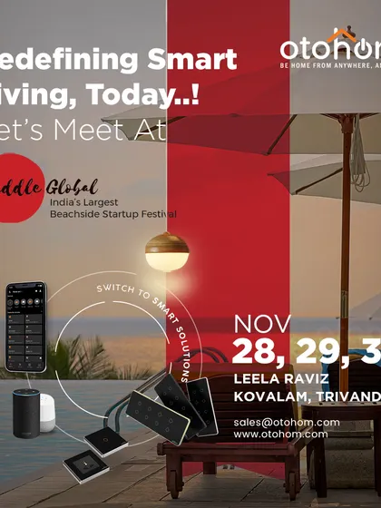 Join us at Huddle Global, India's largest beachside startup festival. We are excited to showcase how our smart home and hotel solutions are redefining modern living.