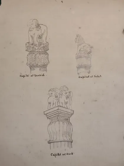 A priceless find from our family archives. These are elaborate sketches from a book written by our grandfather, architect G.B. Mhatre, showcasing the incredible draftsmanship and knowledge of ancient Indian architecture.