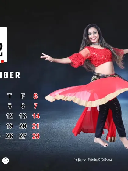 The fluid and expressive movements of Belly Dance, featured in our 2024 dance calendar.