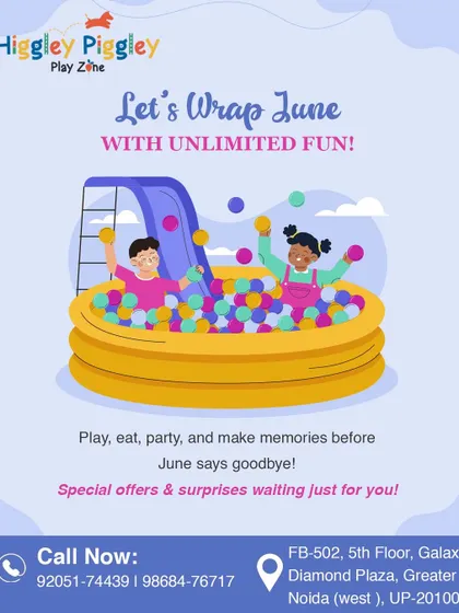 Let's wrap up the month with unlimited fun! We often have special offers and surprises to make your visits even more exciting.