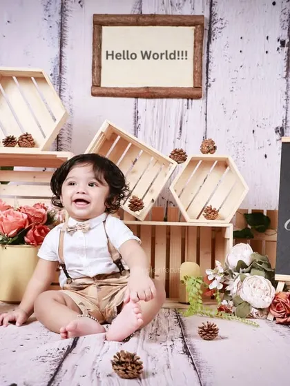Welcome to the Wooden Era. This rustic theme uses natural wood textures and props to create a warm, earthy, and timeless setting for your child's portraits.