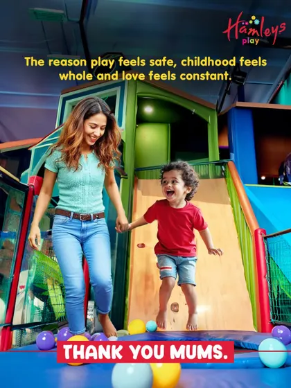 A special thank you to all the mums who make play feel safe and childhood feel whole. This picture of a mother and son enjoying a jump together is what it's all about.