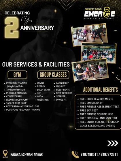We're celebrating our 2nd anniversary with a special offer. Get 30% off on gym memberships and enjoy additional benefits like free body measurements and fitness assessments.