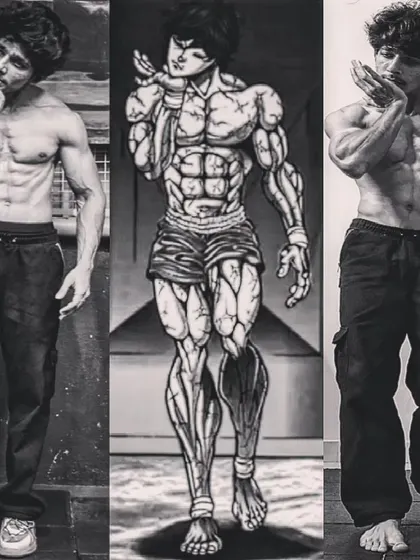 A side-by-side comparison with the anime character Baki Hanma. Your body is a reflection of your lifestyle, and I'm inspired by the pursuit of peak physical form.