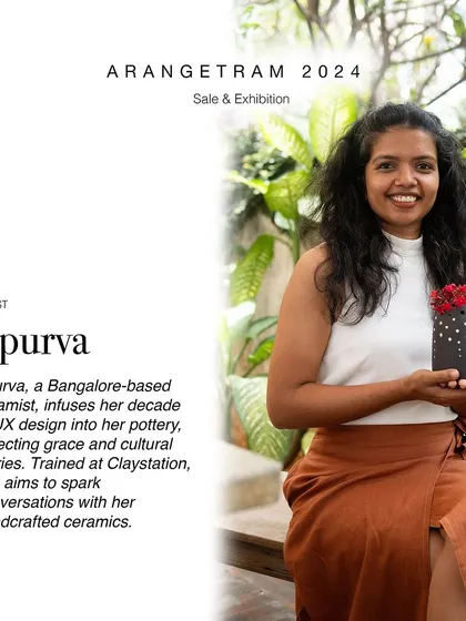 Apurva, a former UX designer, infuses her design experience into her "Yin to my Yang" collection for Arangetram. The interplay between pieces embraces the timeless principle of beauty and balance, inviting you to discover the inherent harmony in ceramics.