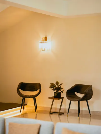 This elegant crystal wall sconce was part of my recent installation in Guwahati. It's a testament to bespoke craftsmanship, adding a touch of brilliance to a quiet corner.