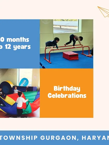 Our services at a glance. This graphic highlights that we cater to kids from 10 months to 12 years and specialize in awesome birthday celebrations.