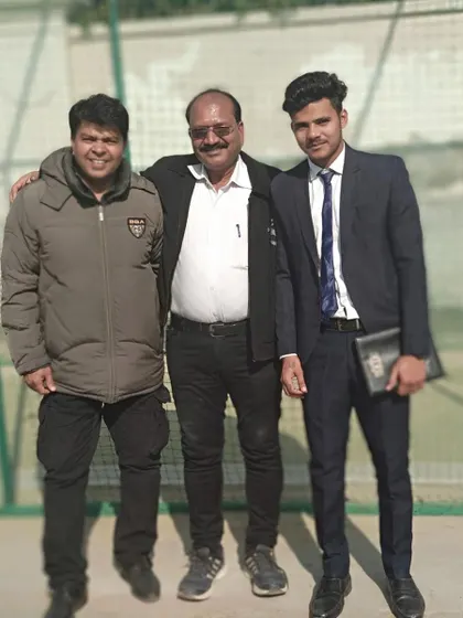 Instructor Saurabh Kumar with our masters. We foster a culture of mentorship where instructors continue to learn from senior leaders.