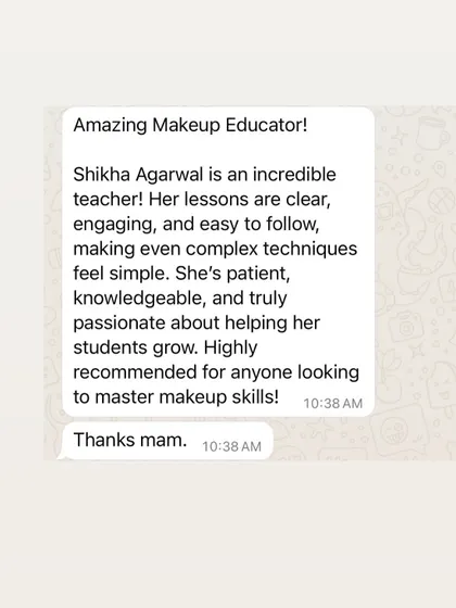 "Shikha Agarwal is an incredible teacher!" This review highlights my clear, engaging, and easy-to-follow lessons that make even complex techniques feel simple.