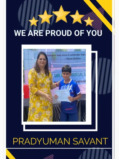 Consistency is everything in tennis. It is another proud moment for us as Mst. Pradhyuman Savant bagged a silver medal and a 4th place finish in the DSO and CISCE U/14 school tournaments.