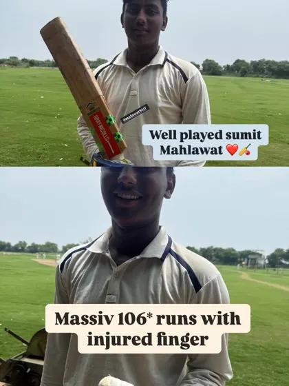 This is pure courage. Sumit Mahlawat scored a massive 106 runs even with an injured finger. This is the fighting spirit we build in our players at the academy.