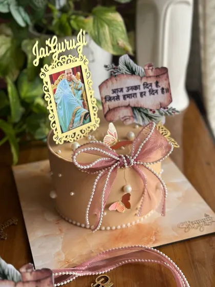 Honoring Guru Ji's birthday with a special collection of divine cakes. Each one is crafted with love and devotion, featuring elegant toppers and floral details.