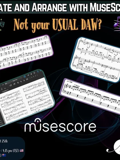 Music notation software is a vital tool for modern arrangement and composition. In this 90-minute workshop, we explore how to use MuseScore to arrange for multiple instruments, from orchestras to choirs, and export your work for different purposes.