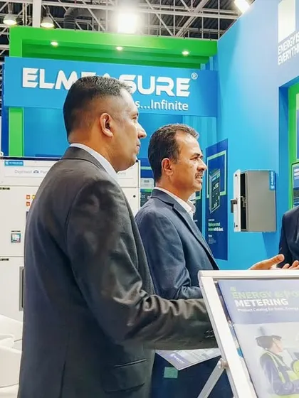 My team engaging with prospective partners and clients on the first day of MEE 2025.