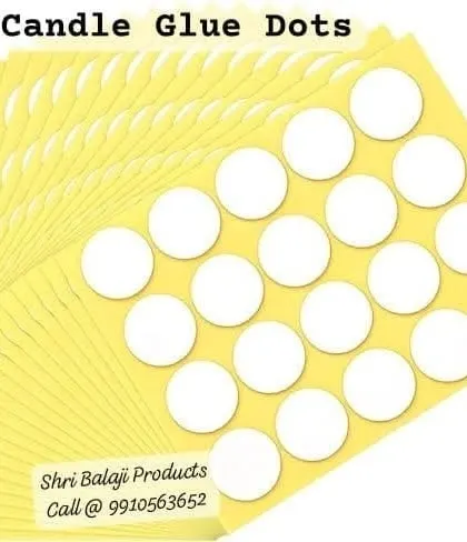 These are candle glue dots. They are double-sided adhesive dots used to securely stick the wick tab to the bottom of your candle container before pouring the wax.