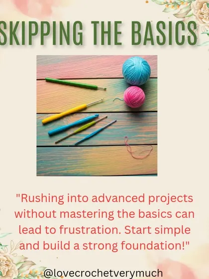 To level up your crochet game, avoid these common mistakes. Don't skip the basics, choose the right yarn, find a proper hook grip, swatch and measure your work, and remember to take breaks.