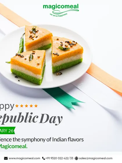 Happy Republic Day. We celebrate the symphony of Indian flavors with special dishes like this tri-colour dhokla, saluting the spirit of unity and the rich cultural tapestry of our nation.