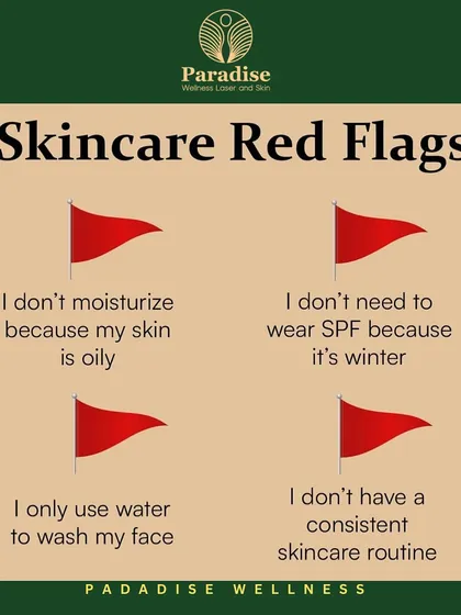 These are major skincare red flags. If you think you don't need to moisturize oily skin or wear SPF in the winter, it's time for a skincare intervention with one of our experts.
