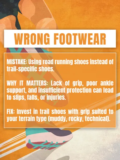Don't get tripped up by wrong footwear. We explain why trail-specific shoes with proper grip and support are essential for avoiding injury on uneven surfaces.