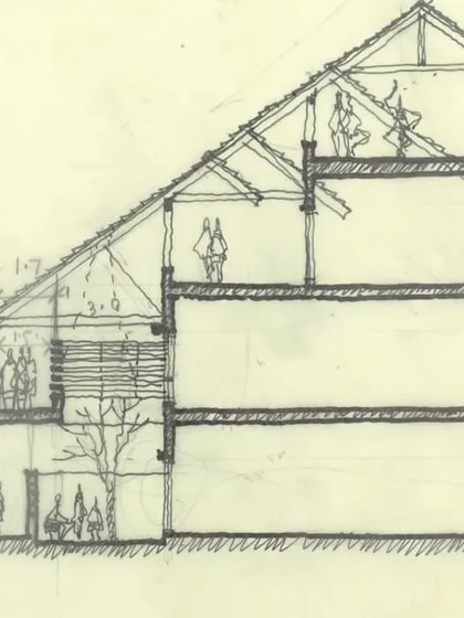 A duplicate of the hand-drawn section of the Vellore International School.