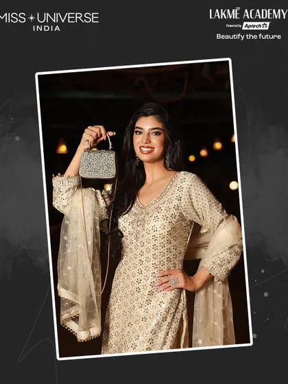 A stunning traditional look crafted by our students for the Sufi Night at Miss Universe India 2025. This is what stepping into the industry with real experience looks like.
