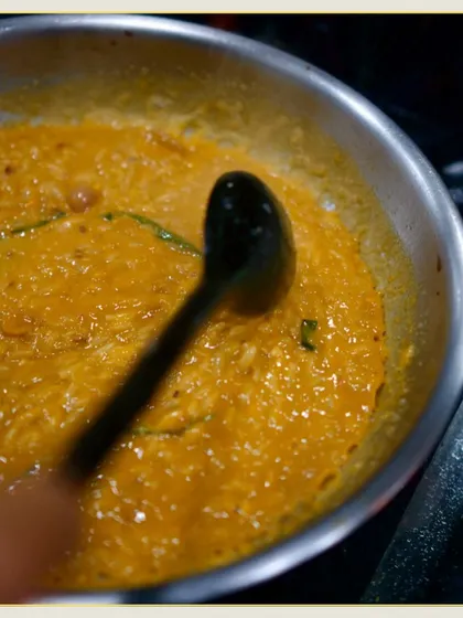 The rich, flavourful base of our Lobster Risoni being prepared. The sweet freshness of the lobster, combined with delicate spices, creates an unforgettable dinner.