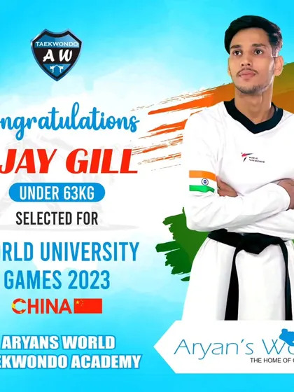 Another one of our champions, Ajay Gill, selected for the World University Games in China. We consistently place athletes in prestigious international events.