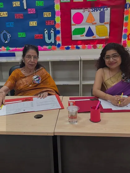 At the judges' table during the inter-school competition. It was an inspiring day listening to and evaluating the wonderful performances by students from various schools.
