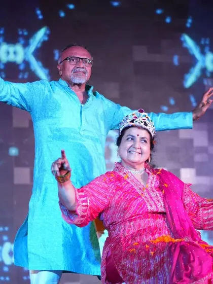 An adorable couple, crowned and celebrated, showing off their moves. We make sure the elders in the family feel like the king and queen of the party.