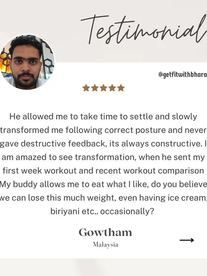 Yes, you can lose weight while eating your favorite foods like biryani and ice cream. My coaching philosophy is about balance and portion control, not deprivation. I teach you how to fit the foods you love into a healthy lifestyle.