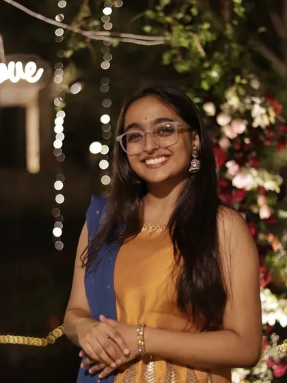 A happy portrait from a wedding event.