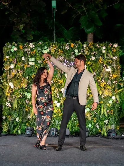 A classic ballroom-style pose. I can choreograph dances in various styles, from Bollywood to Western, to match your song choice.