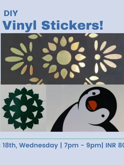 DIY Vinyl Stickers Workshop! Always wanted to make your own range of stickers !? Join our vinyl decal customization workshop! You’ll design your own decal sticker, cut it out using our vinyl cutter, and take the stickers home with you. All you need to bring is your creativity and your laptop. What You’ll Do: * Make a custom design * Use a vinyl cutter to turn your design into a custom decal * Get the final stickers! 📅Dec 18th , Wed, 7 pm - 9 PM 📍Paper Crane Lab, Indiranagar 💳Entry Fee: INR 800 . Register and pay in the link in bio General Rules: -Ages 14 and above. -Please bring your own Laptops (Mac/Windows/Linux is okay) -Contact 9845620061 for further details