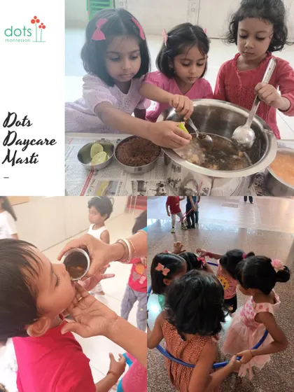 Little chefs at our daycare are making a refreshing drink. This group activity involves pouring, mixing, and tasting, providing a rich sensory experience and a lesson in cooperation.