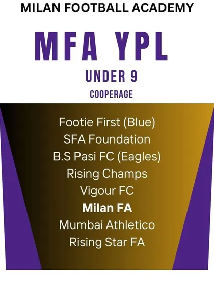 We are excited to announce our participation in the MFA Yuva Premier League for the Under-9 category. Joining our academy gives young players the opportunity to compete in prestigious local leagues.