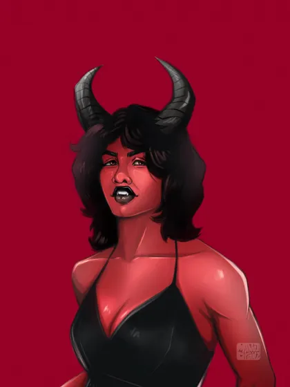 This is an original character design, straight from my imagination. I love building characters from the ground up, playing with fantasy themes, bold color palettes like this vibrant red, and strong expressions. If you have an OC in mind, this is the kind of energy I can bring to it.