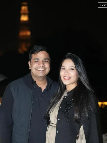 Capturing smiles against the historic skyline. I love hosting couples and helping them make memories on our terrace, especially on celebratory nights like Valentine's.