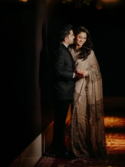A romantic couple portrait from the Walima celebration.