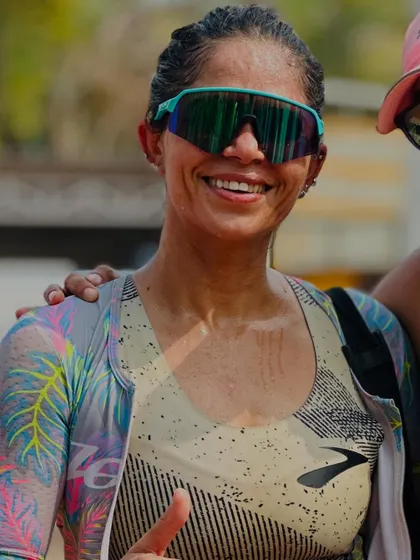 A smile of satisfaction after a training event in Mangaluru. Every race, big or small, is a stepping stone and a chance to see the structured training pay off.