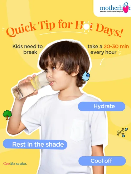 A quick tip for hot days: ensure your kids take a 20-30 minute break in the shade every hour when playing outside. This is the perfect time to rehydrate, cool off, and give their skin a rest from the sun.
