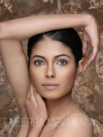 This shot showcases a natural, sculpted look on a fair complexion, using cool-toned contours and highlights.