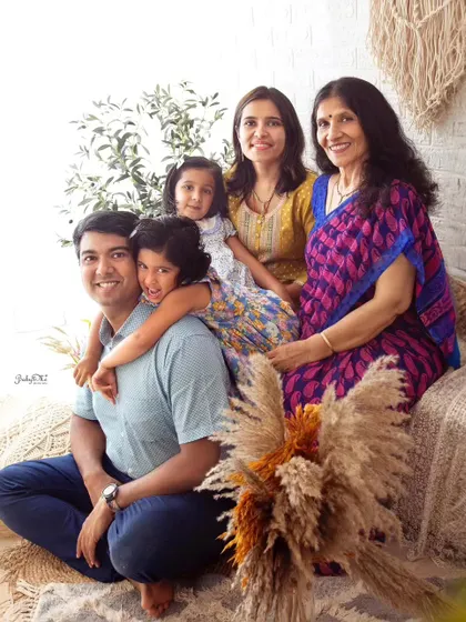 Three generations of love in one photo. Capturing the whole family, including grandparents, creates such a special and meaningful heirloom portrait.