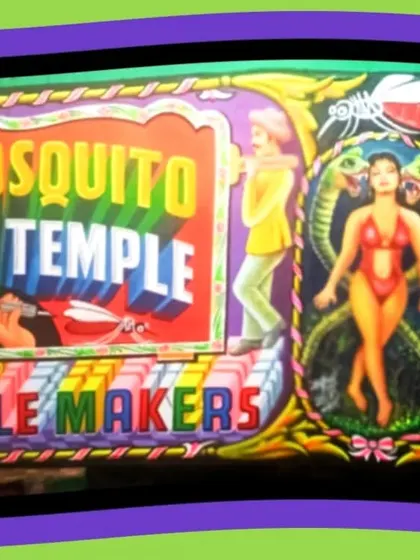 A custom sign for 'Loco Mosquito Tattoo Temple' in Thailand. This piece blends my truck art style with imagery relevant to the client's business and location.